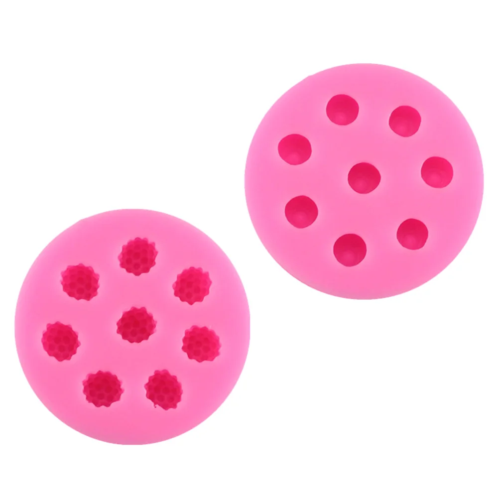 

2Pcs Blueberry Cake Mold Silicone Baking DIY Pink Raspberry Fondant Chocolate Candy Ice Cube Jelly Craft Non-Toxic Tasteless