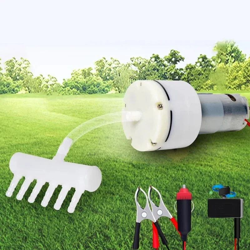 

DC 12V Mini Air Pump for Aquarium Adjustable PWM Oxygen Pump Water Motor with Breeding Tank Fish Tank Fishing Oxygenator