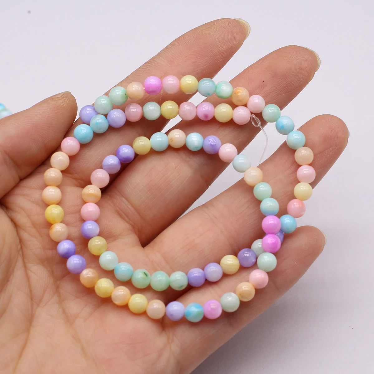 2/3/4/5mm Round Colored Natural Freshwater Shell Semi-Finished Beads for Jewelry Making DIY Necklace Bracelet Accessories 36cm
