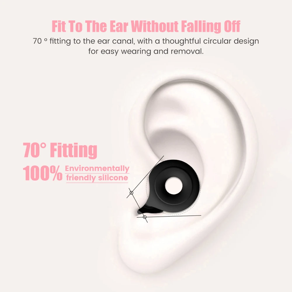 Silicone Sleep Soundproof Earplugs Anti-noise Deep Sleeping Silent Earplugs Noise Reduction Supplies Reusable Swimming Earplugs