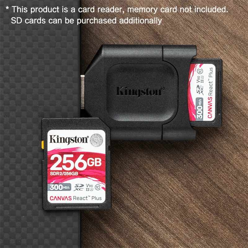 كينغستون موبايل لايت بلس USB 3.2 UHS-II قارئ بطاقات SD SDHC SD قارئ SDXC قارئ بطاقات الذاكرة USB محول للكمبيوتر