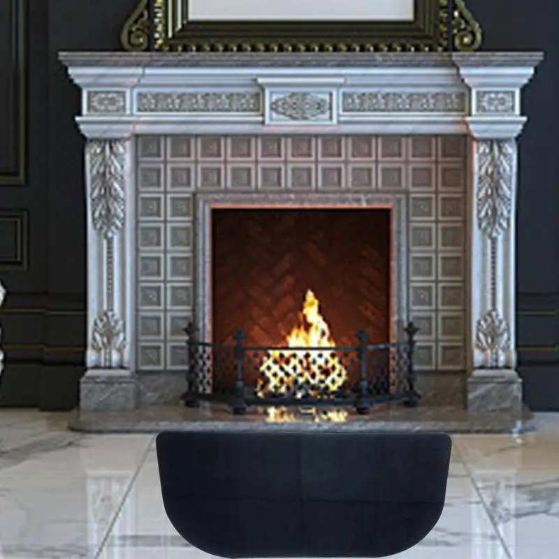 Fireproof Hearth Rugs Fire Resistant Rugs For Fireplace Fire Resistant Mat Hearth Pad With Flame-Retardant Cotton For Wood Stove