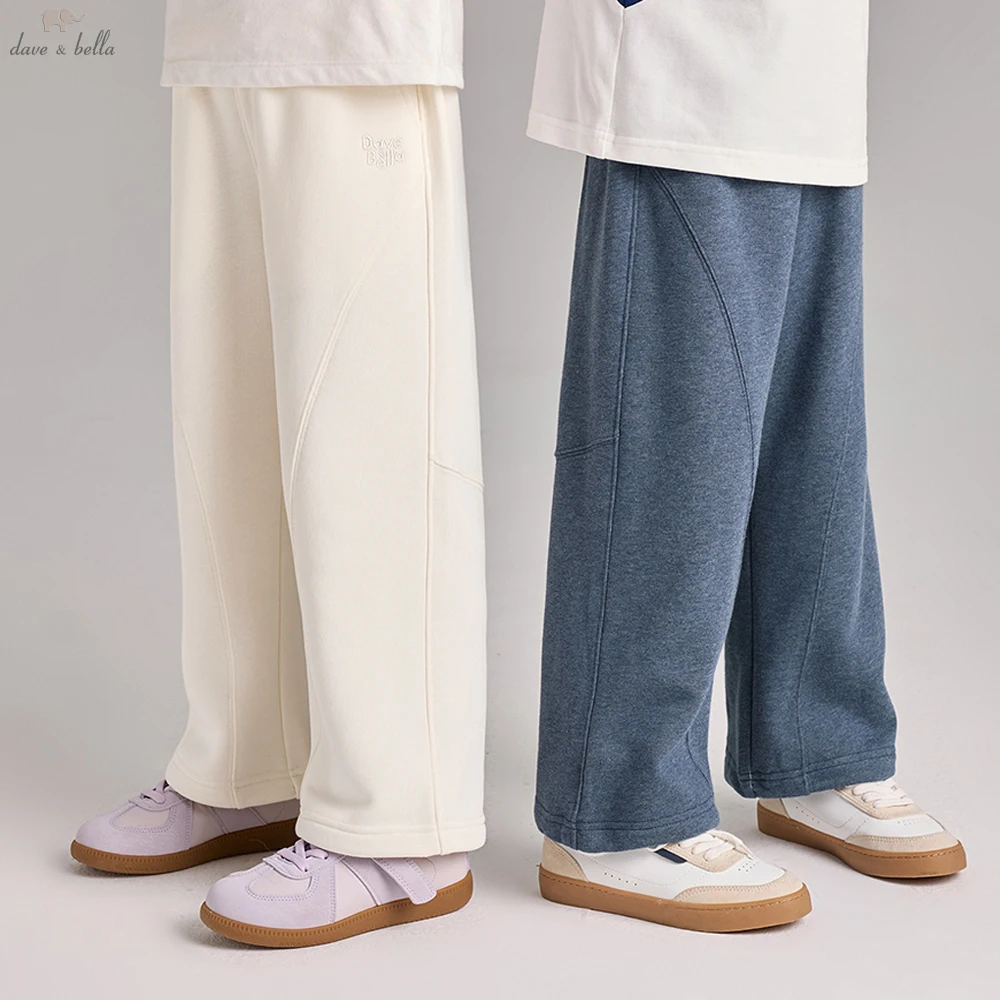 

Dave Bella Girls Boys Spring Wide Leg Pants Fashion Casual Elastic Waist Knitted Trousers Kids Formal Party Pants DK1260461