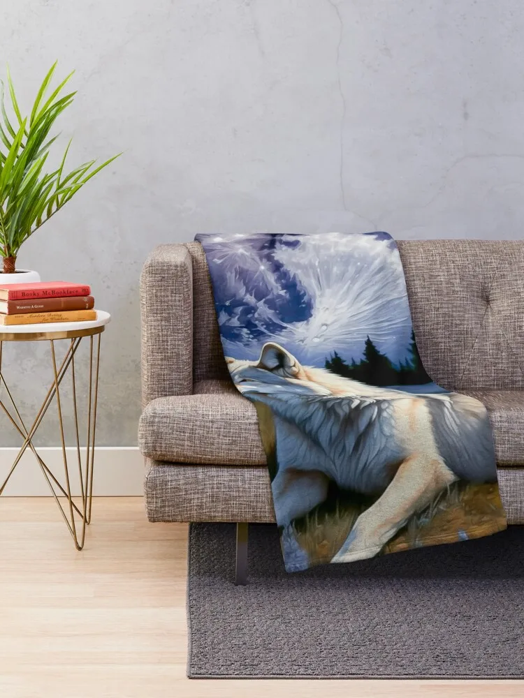 Eyes of the Wild: A Wolf's Wisdom Throw Blanket Thins anime Single Cute Plaid Blankets