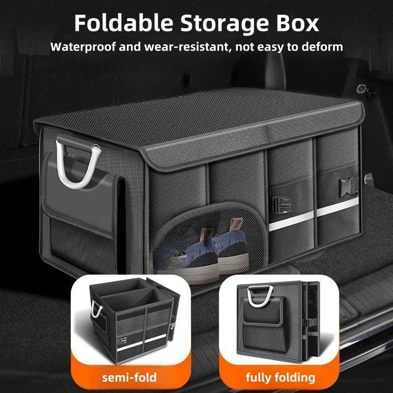 

For Car Trunk Organizer Large Capacity Waterproof Foldable Car Storage Box Shoe Organizer in Car