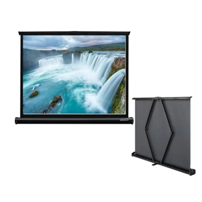 

30-50 Inch 4:3 Portable HD Tabletop Projector Screen Roll & Pull Projection Screen for Home Cinema & Office