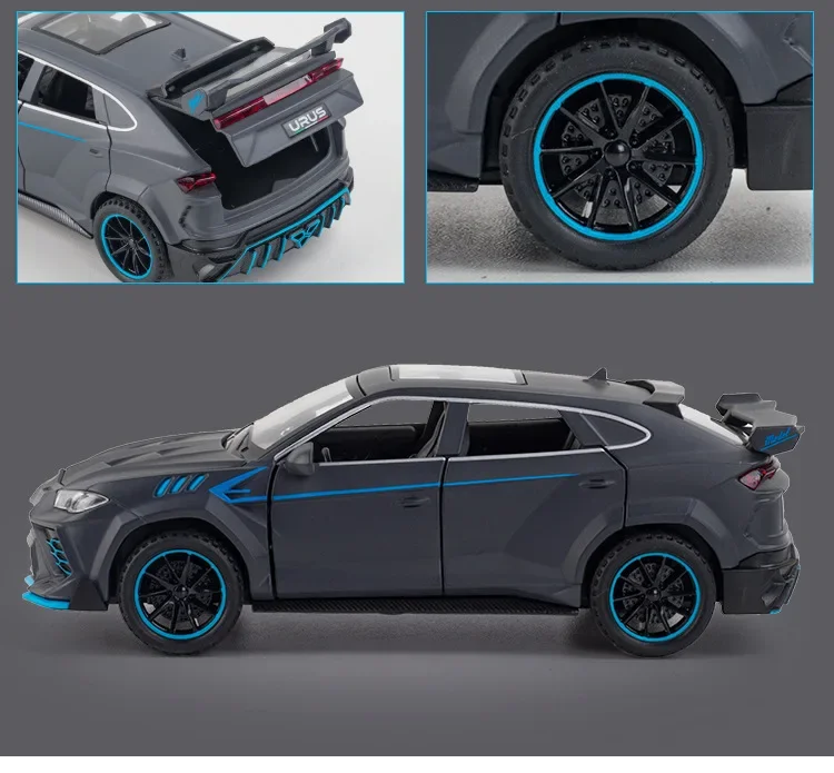 1:32 Lamborghini URUS sports car Simulation Diecast Metal Alloy Model car Sound Light Pull Back Collection Kids Toy Gifts