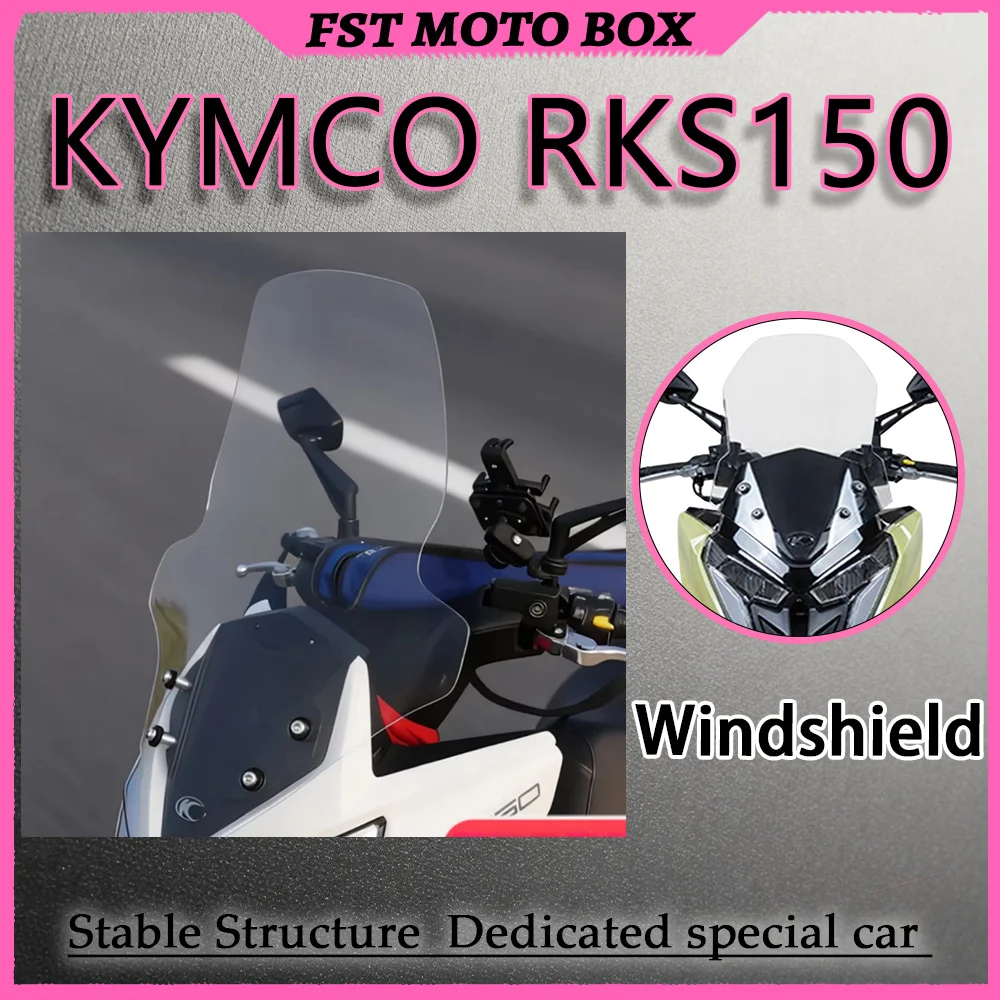 FOR Kymco RKS150 Enlarged Windscreen Motorcycle Rain Blocking Extended Shield Prevents Rain Splash Ideal for Wet Weather
