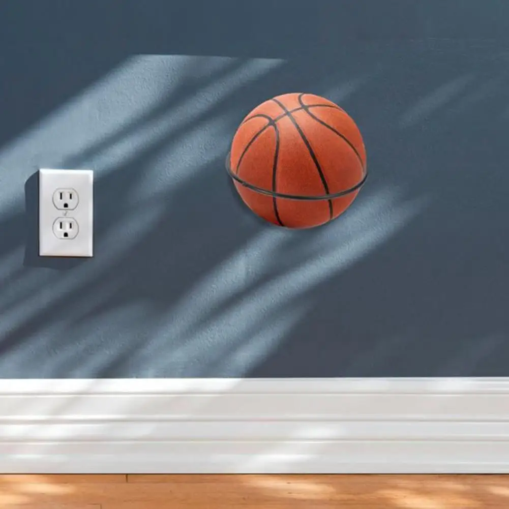 Basketball Holder Football Support Display Stand 4pcs Wall Mount Ball Holders Multifunctional Iron Storage Racks for Football