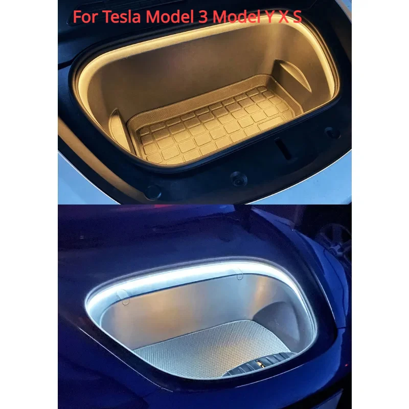 

For Tesla Model 3 Model Y X S 12-18V Front Trunk LED Strip Light Kit Warm White Brighten Super Bright Surround Light Strips