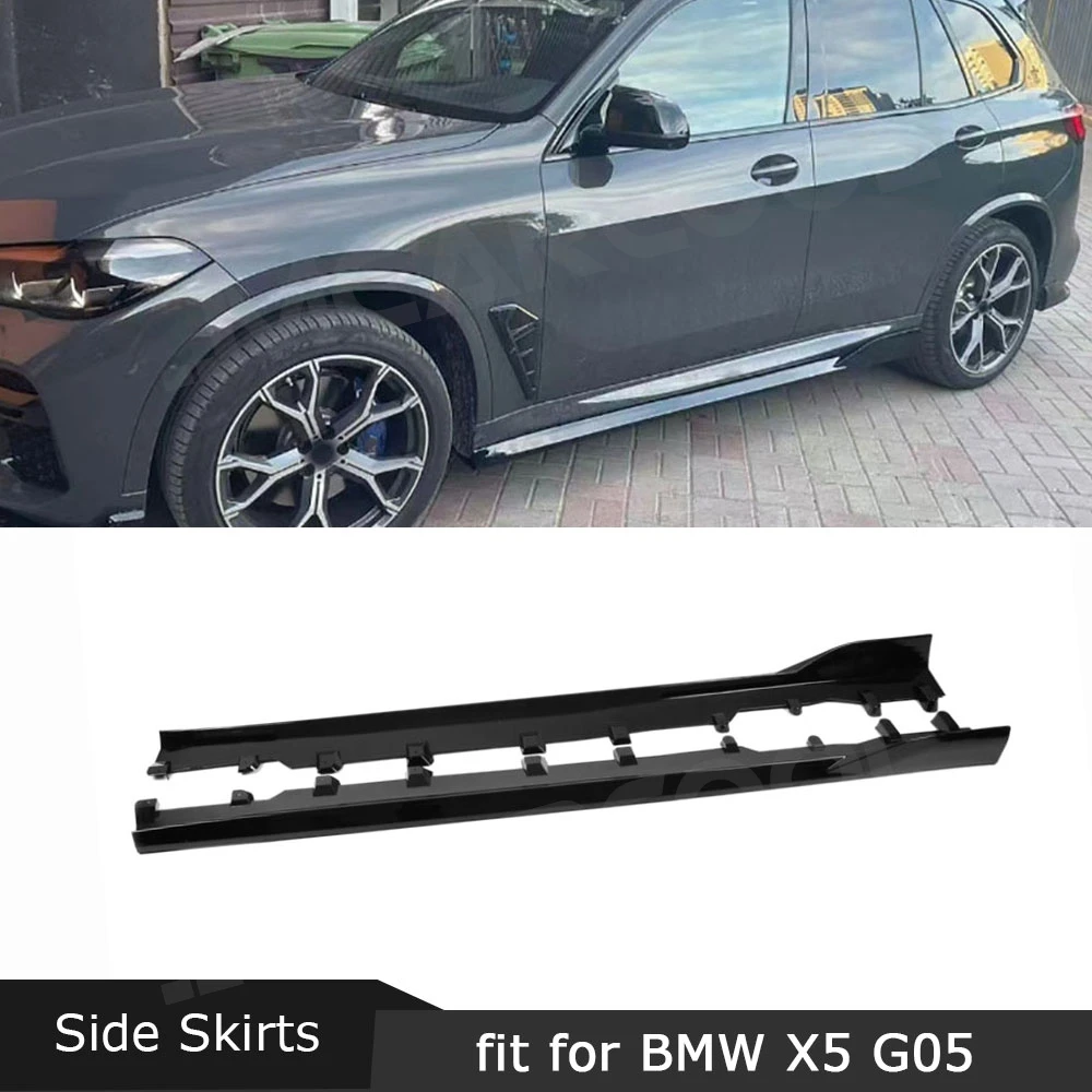 

For BMW X5 G05 2019-2023 Carbon Fiber Side Skirts Aprons Rocker Panel Lip Splitter Spoiler Extension ABS Car BodyKit Accessories