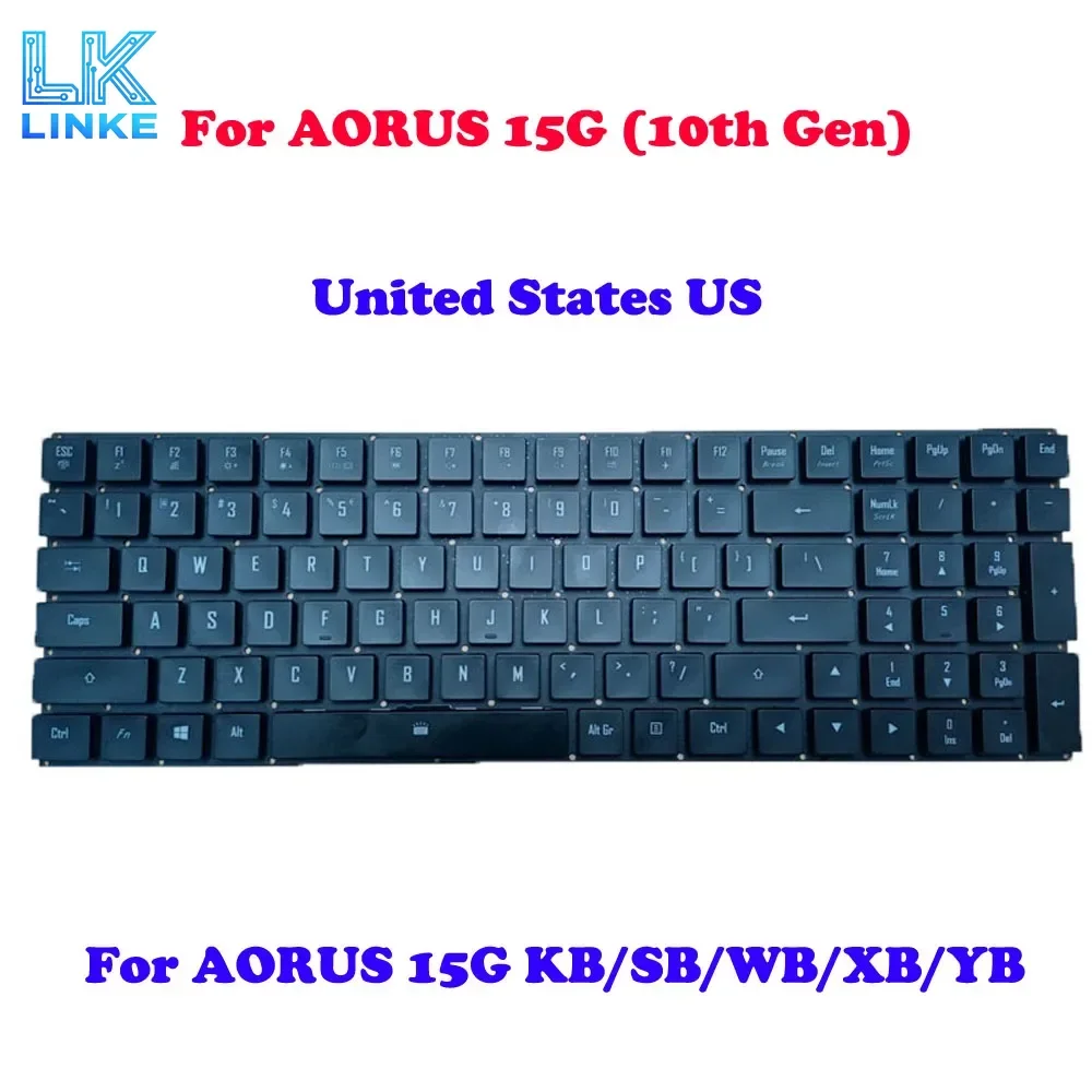 Mechanical Keyboard Backlit For Gigabyte For AORUS 17X XB XC For AORUS 17G YD KD XD 17G XB 17 XA English US For AORUS 15G XB