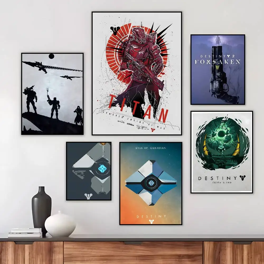 HOT Game D-Destiny 2 Poster Art HD Canvas Advanced Aesthetic Printing Paper Wall Art for Living Room Home Decor