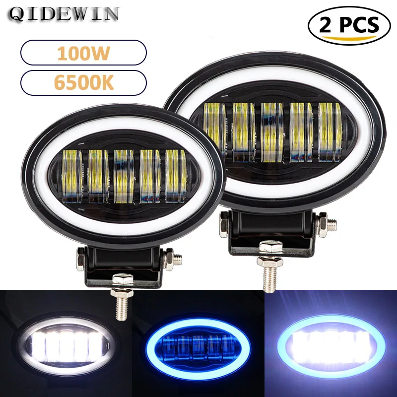 

6500K Work Lights Spot Light Fog Light Truck 100W LED Headlights Retrofitting off-road Daytime Running Light for Wrangler Lamp