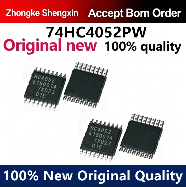 （5pcs-10pcs）Fully original genuine 74HC4052PW TSSOP-16 dual channel 4-channel analog multiplexer chip