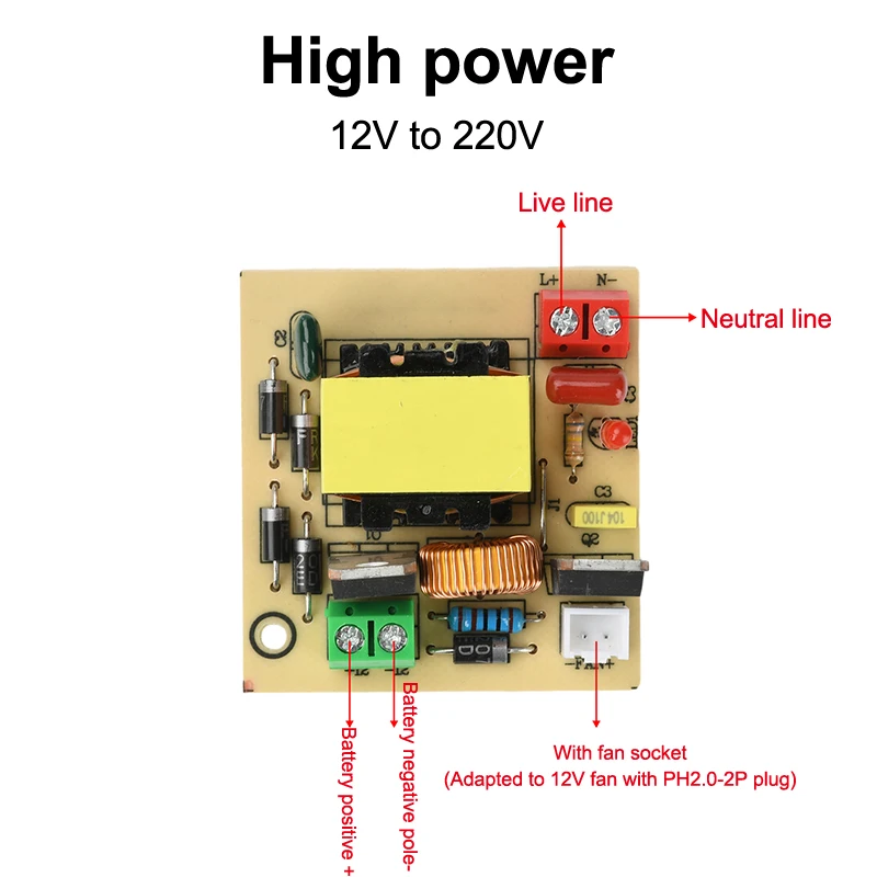 NEW DC 12-16.8V To 220V Step UP Power Module High Power 100W Boost Inverter Modul Power Regulator Dual Channel Booster Module