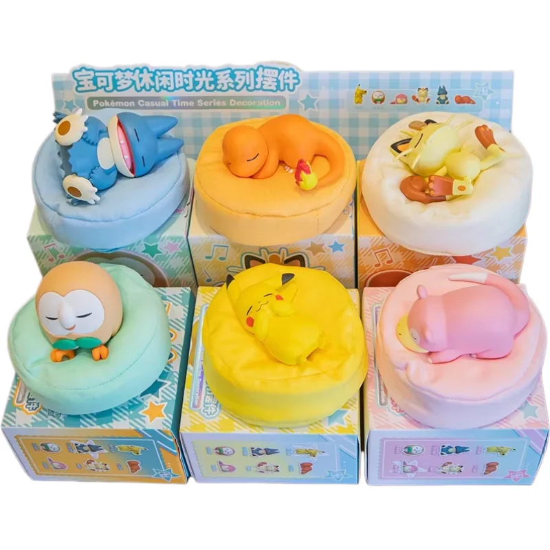 Pokémon Slaaphouding Model Ornament Serie Echt product Anime Action Figure Sylveon Pikachu Charmander Model Pop Speelgoed Cadeau