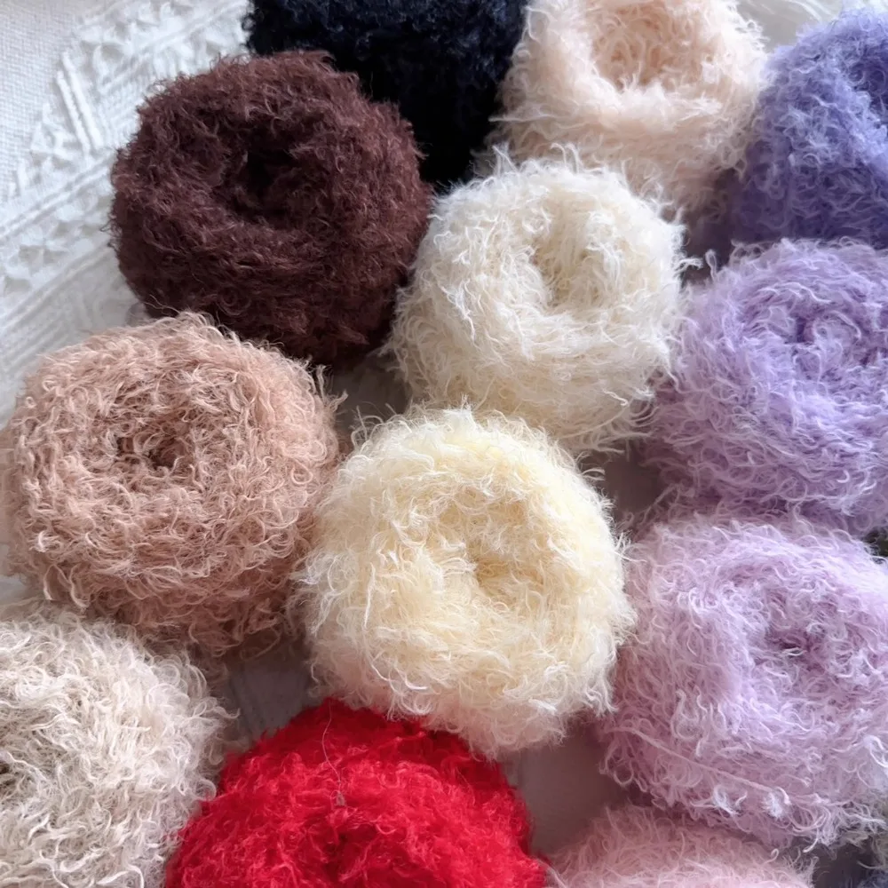 50g Long Hair Teddy Plush Wool Yarn Curly Hair Bear Like Animal Hair Characteristic Thread Handcrafted Crochet DIY Doll Yarn