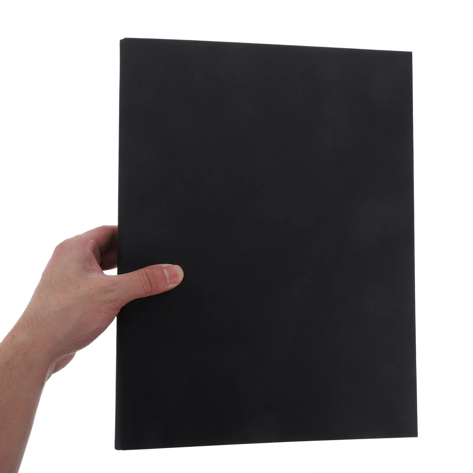 

6 Ring Round Ring Black Kraft Paper Binder Cover Refillable Loose Leaf Notebook Protector Document Organizer Recycled Paper