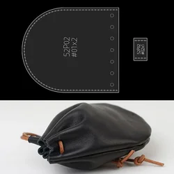 NUBECOM 2pcs/set Mini Bag Leather Tools Wallet Making Stencils Coin Purse Molds Acrylic Templates DIY Mold Handcraft Accessories