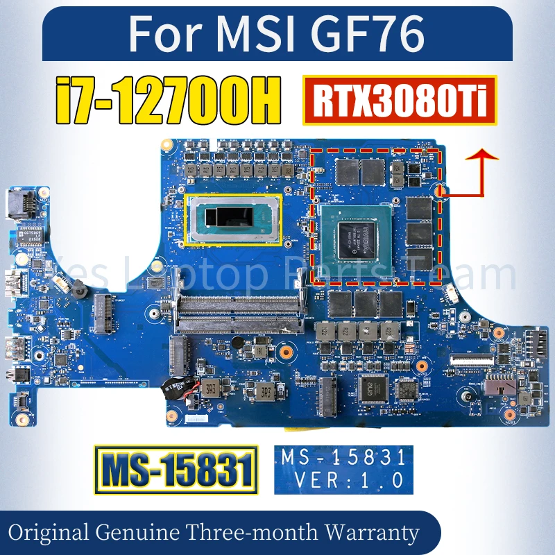 

Материнская плата для ноутбука MSI GF76, системная плата SRLD1 MS-15831 RTX3080Ti 8G, протестированная материнская плата для ноутбука 100%