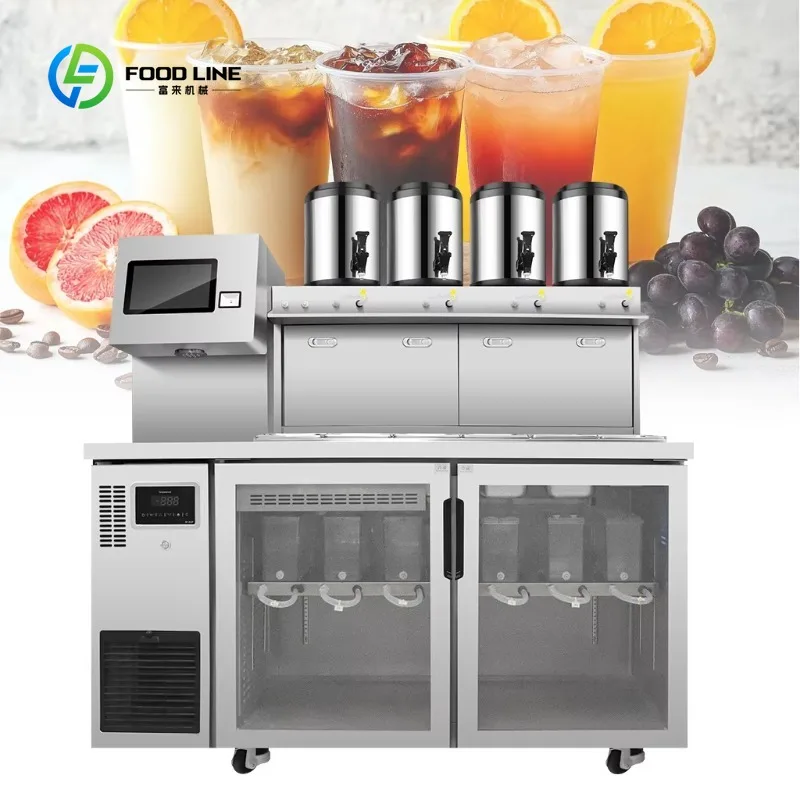 Customized High Quality Touchscreen Display Automatic Bubble Tea Machine Milk Tea Brewing Machine for Dessert Shop