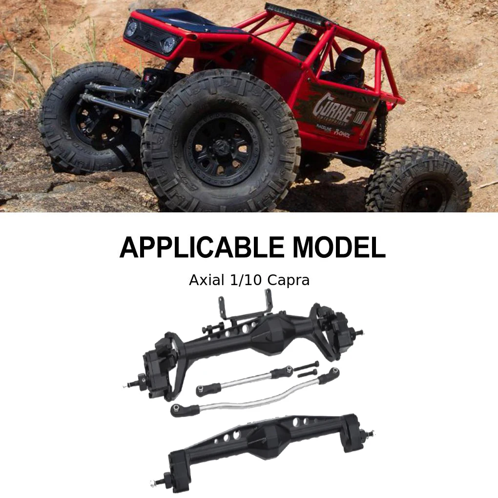 RCGOFOLLOW Aluminum Alloy Protector Front Rear Axle For 1 10 Rc Front Rear Axle Axial Capra RC Car Part RC Car Accessories Black