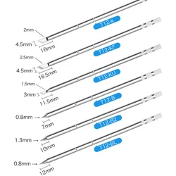 1/5/pcs Soldering Iron Tips T12 K/B/B2/BL/BC1/BC1.5/BC2/BC3/C1/C4/CF4/D12/D16/D24/D4/D52/DL32/J02/JL02/KU/KR/KL/I/IL/ILS/BCF1