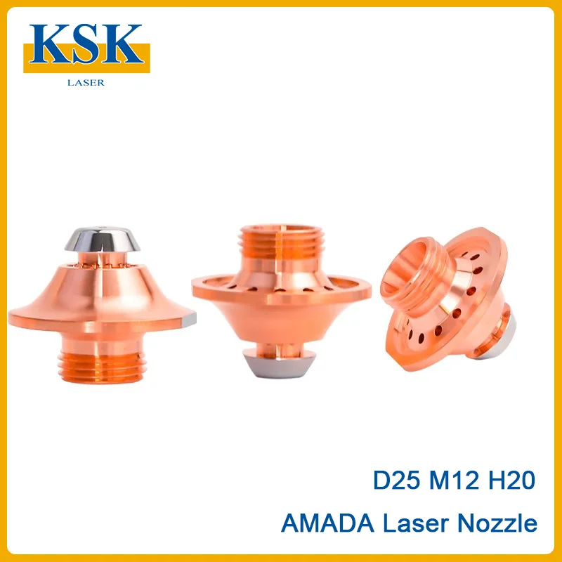 10Pcs/Lot Amada Water-cooled Machine Nozzles D25 M12 H20 Copper Nozzles Single-layer For HSG HAN'S WSX Welding Accessories