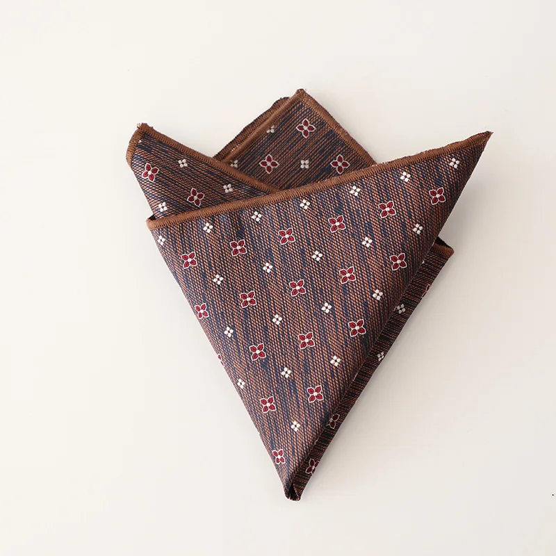 Retro Coffee Beige Orange Pocket Square for Men, Stylish Accessory