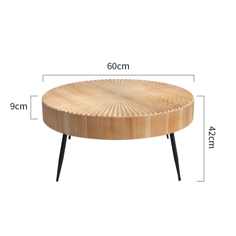 Hot Sale Nordic Creative Modern Wooden Solid Simple Study Makeup Modern Wood And Iron Coffee Table Wood