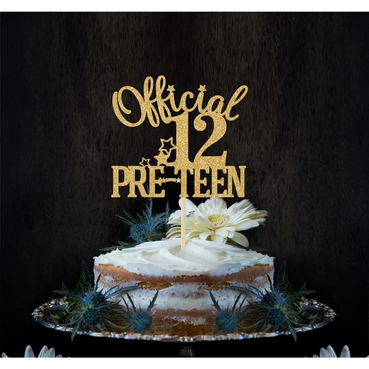 1 Stück offizieller Pre-teen 12-Kuchenaufsatz, Kuchendekorationen zum 12. Geburtstag, Prost auf 12-jährige Geburtstagsparty-Dekoration – Detail 5