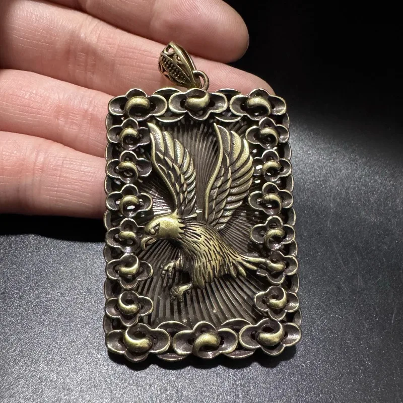 Three-dimensional Relief Eagle Pendant Brass Dapeng Wings Bronze Pendant Accessories