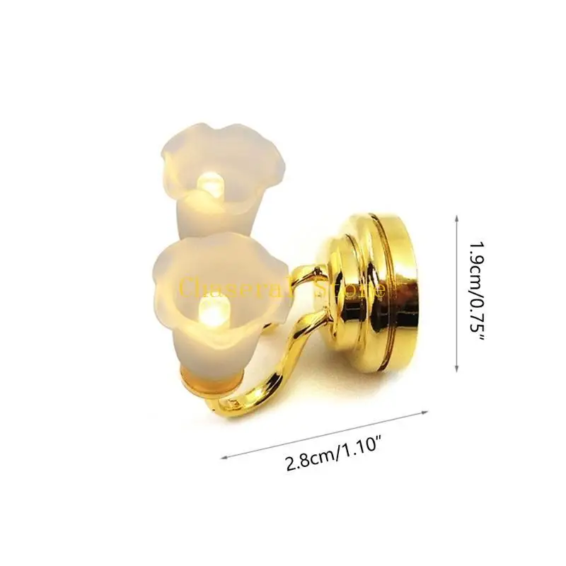1:12 Dollhouse Mini Living Room Bracket Light Simulation Living Room Wall Sconce Mini Wall Lamp Kid Dollhouse Furniture view 6
