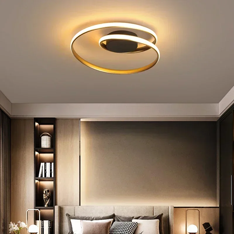 Plafonnier LED au design moderne, luminaire décoratif d'intérieur, idéal pour un salon, une salle à manger, un bureau, une chambre à coucher ou un couloir