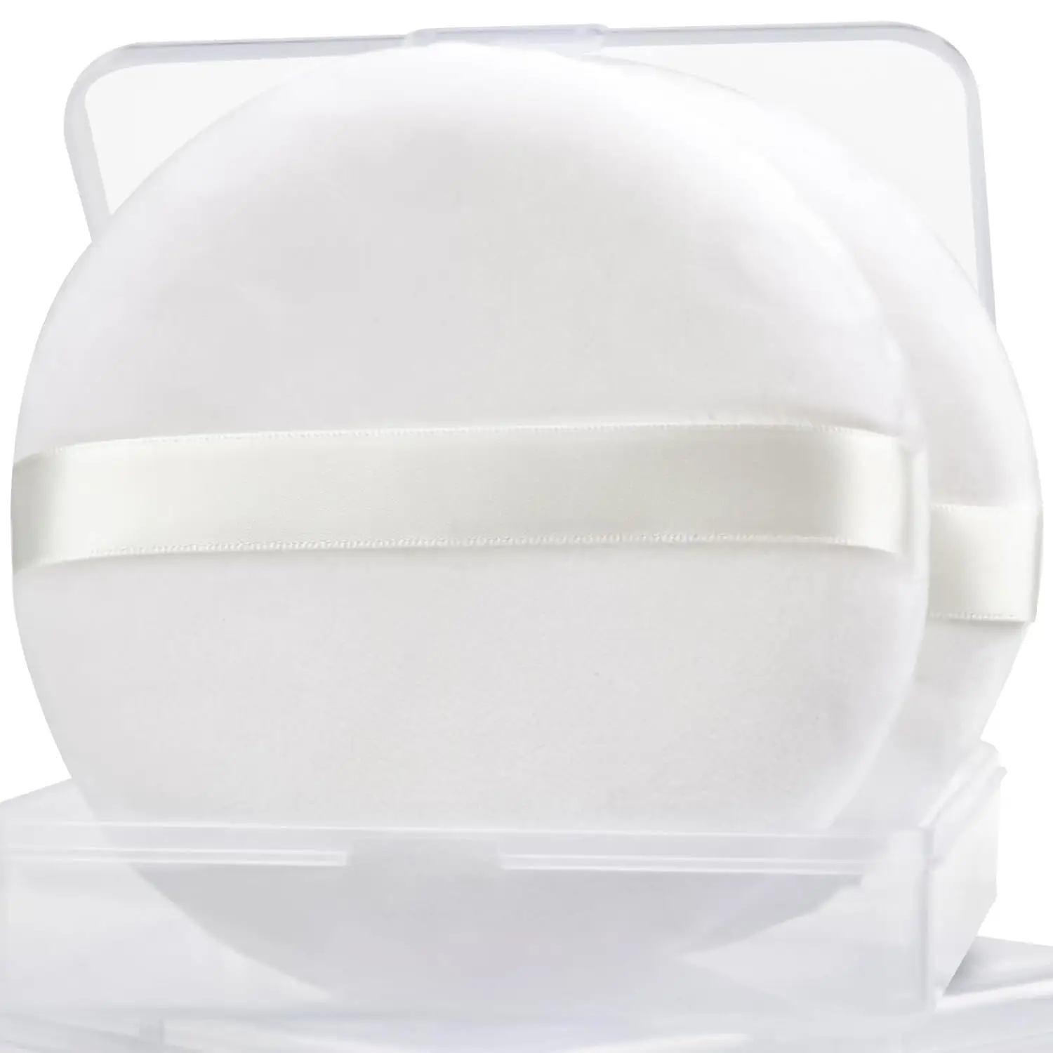 

Large Body Powder Puff Set with Container, 4.33 Inch Soft Velour for Even Application