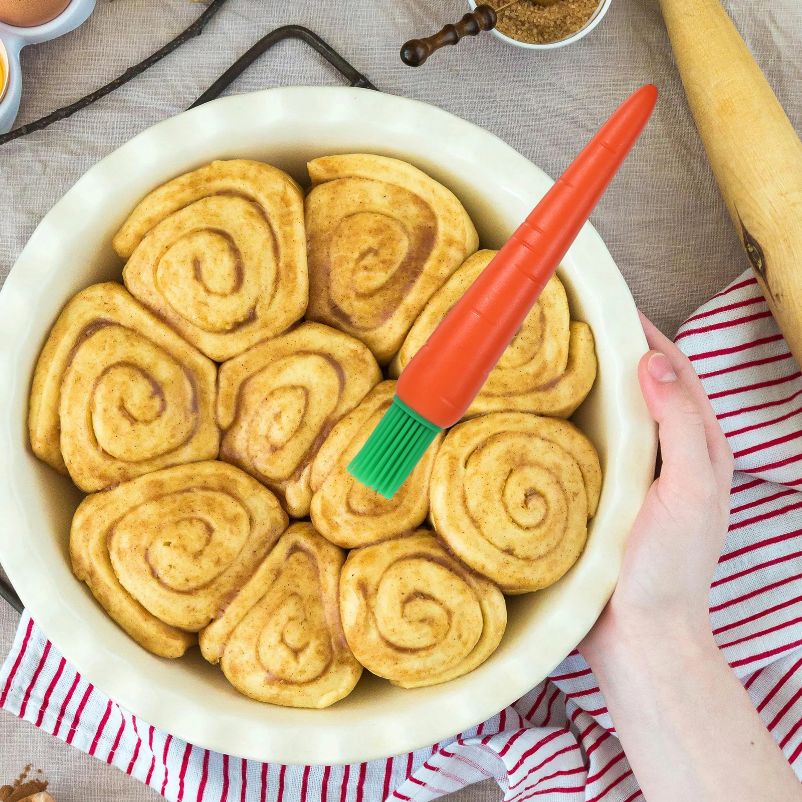 

2Pcs Silicone Pastry Brush Ideal for Baking Bbq Oil Application Ergonomic Handle Dishwasher Safe Basting Tool Kitchen Cooking