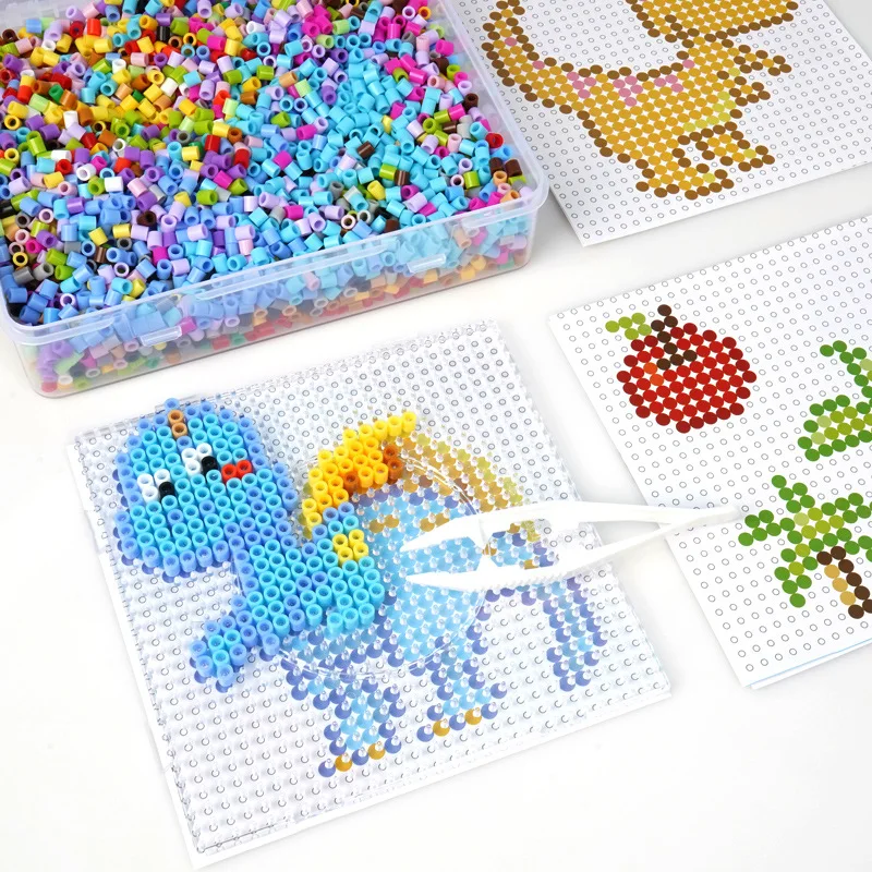 

Пиксельный пазл, животное, динозавр, трафик, узор, 5000 шт., Hama Beads, полный набор игрушек 5 мм, 3D головоломки, блоки, детские развивающие подарки