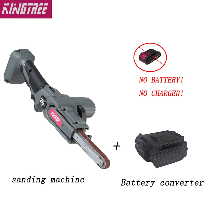 Kingtree 20V Electric Belt Sander belt sharpener electric sanding machine power tools Home DIYS suit for Makita Battery