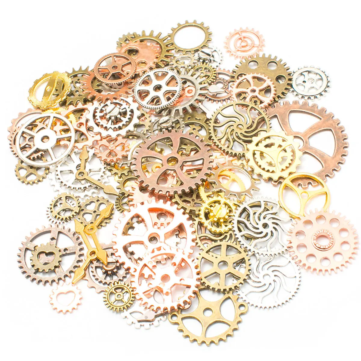 

100 Gram Vintage Steampunk Alloy Gear Charms Mixed Sizes Look for Jewelry Making Necklace Pendants DIY Scrapbooking