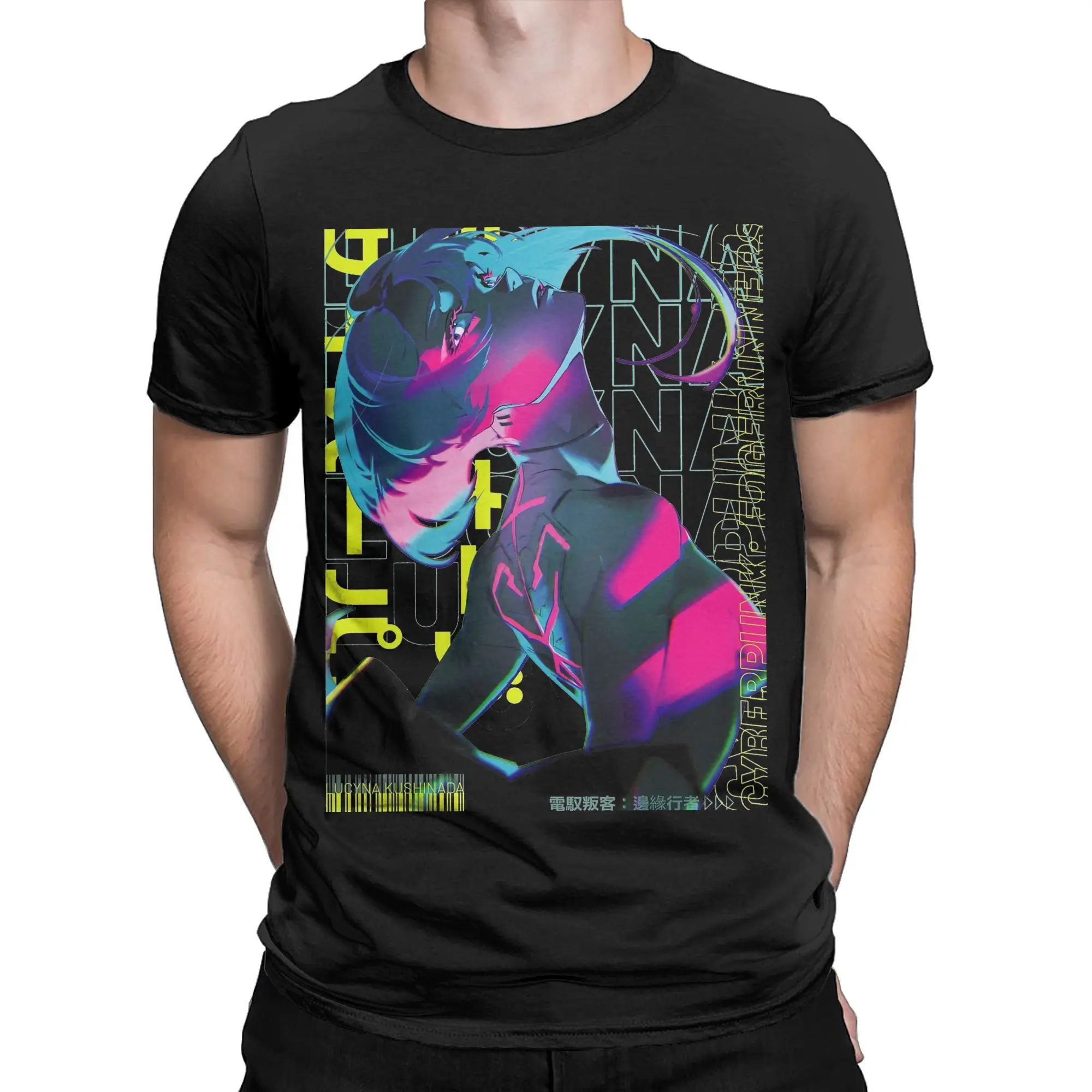 Men Women Cyberpunks Edgerunner Echoed Identity Lucy 01  T Shirt 100% Cotton Graphic Printed T-Shirt  Top Clothing