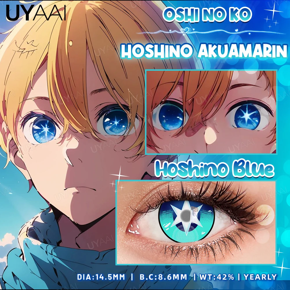 UYAAI Cosplay Anime Color Contact Lenses for Oshi No Ko Ai Ai Hoshino Rubi Ruby Akuamarin Kana Purple Lenses Red Lenses Pink Len