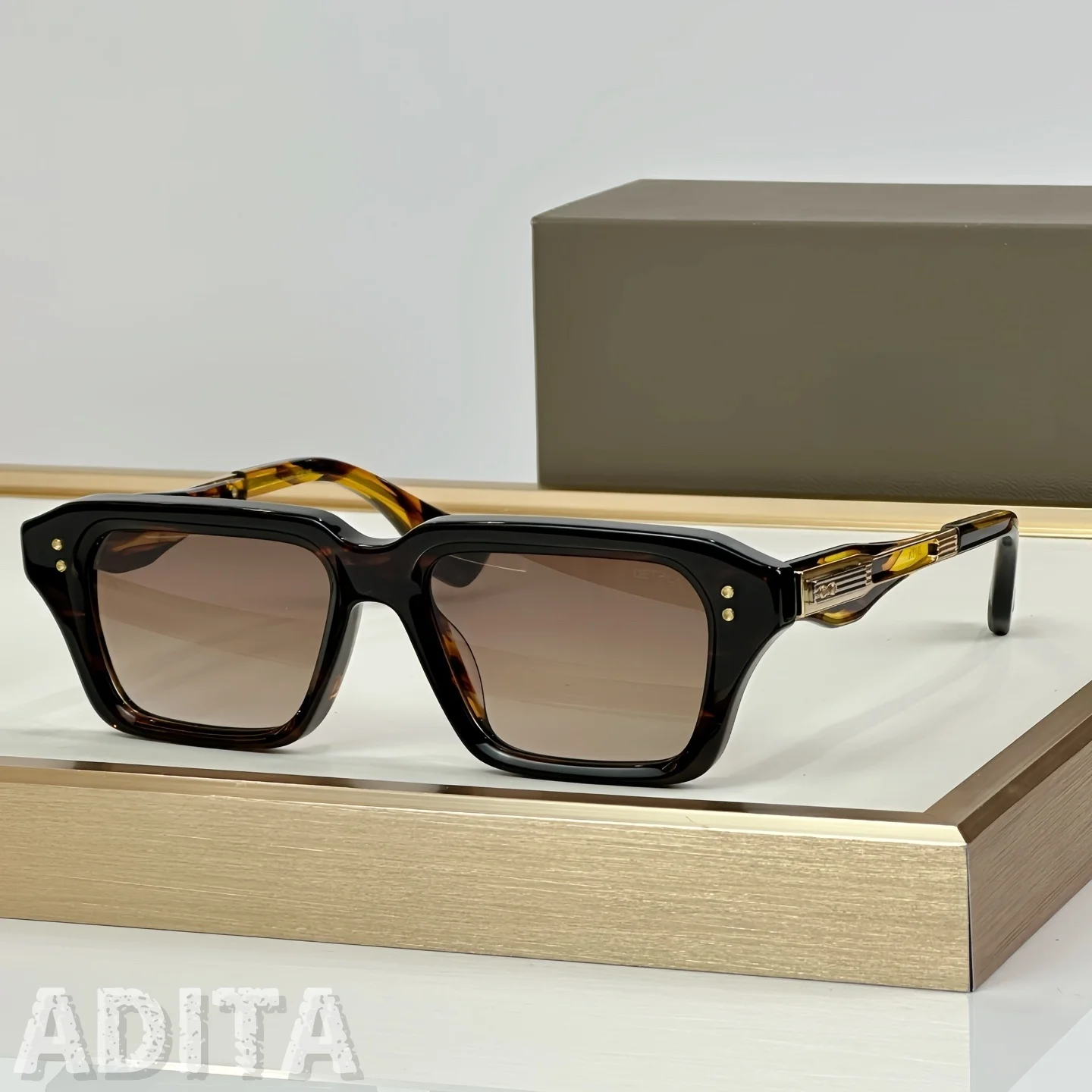 DETRON DTX459 TAMANHO 52-17 Óculos de sol de alta qualidade para homens Estilo titânio Design de moda Óculos de sol para mulheres com caixa