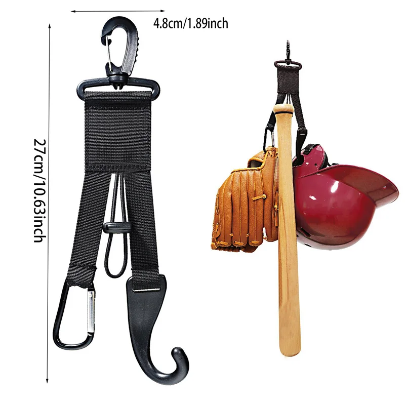 Multipurpose Hanging Buckle Hangers For Hold Sports Equipment Gloves Helmets Bottle Baseball Softball Gear Hanger Organizer