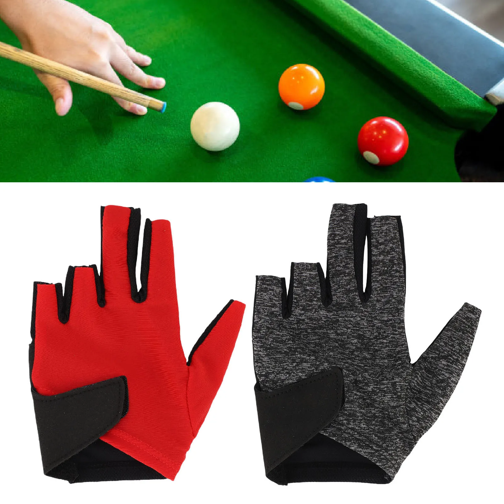 

Перчатка для бильярда на левую руку, эластичная, с 5 пальцами, для мужчин и женщин, для пула и снукера