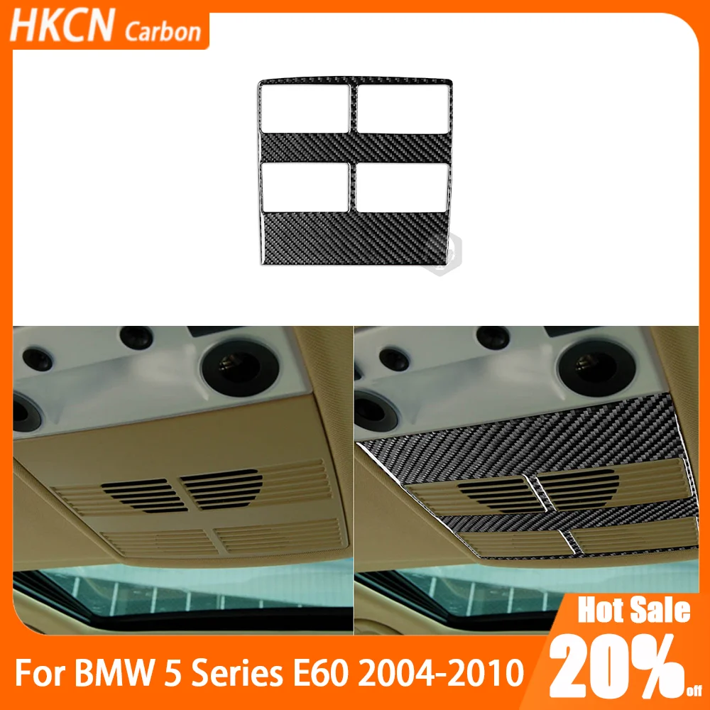 

Carbon Fiber Rear Roof Horn Speaker Panel Decal Car Accessories Cover Trim Sticker Modification For Bmw 5 Series E60 2004—2010