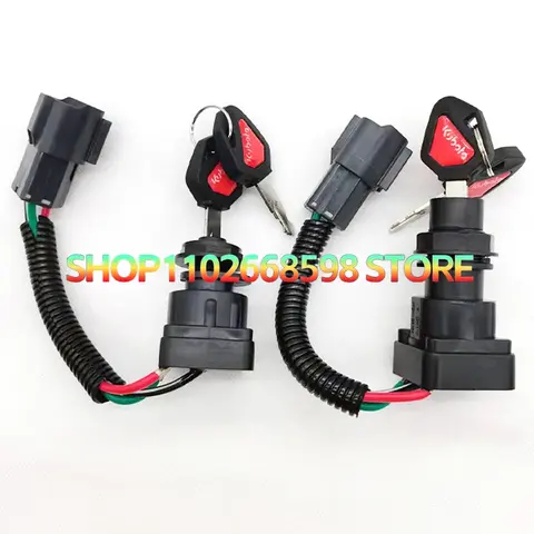 For Kubota Excavator Universal Lgnition Switch Lgnition Lock Key Start Switch Lock No Chip for U15 U20U25 U30 KX155 163 175