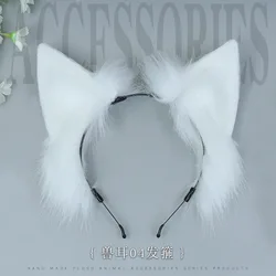 Cat Ear Headband Kawaii Fox Ear Lolita Cosplay Headwear Japanese Fluffy Hair Accessories Adjustable Ear Jk Role Play Headdress