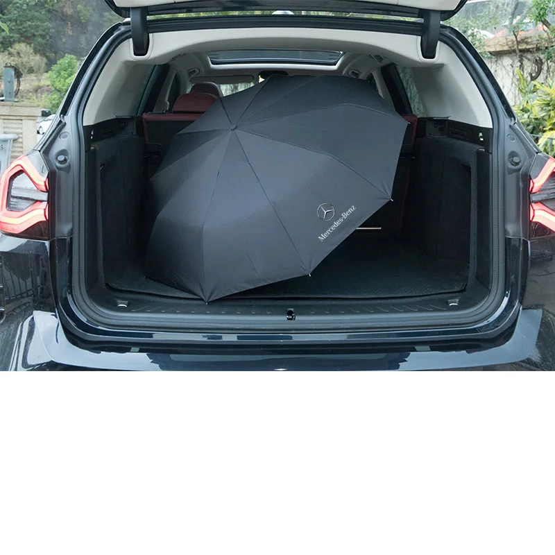 

For Mercedes-Benz A B C E S V R-Class A45 C43 CLA GLA GLB GLC SLK SL Vito GLE Car Automatic Folding Windproof Sunshade Umbrella