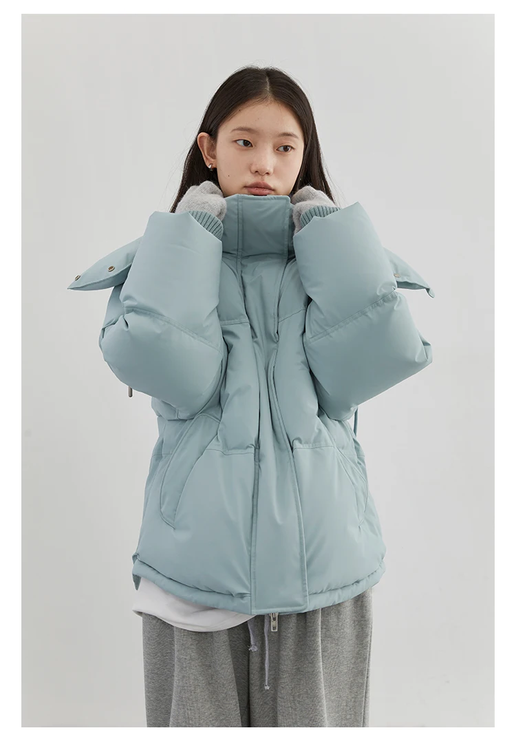CHIC VEN Women Down Coat Solid Warm Down Jacket New 90 White Duck Down Windproof Hooded Female Overcoat Winter 2023